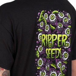 Camiseta Ripper Seeds Worms&Eyes Negra Hombre - XL