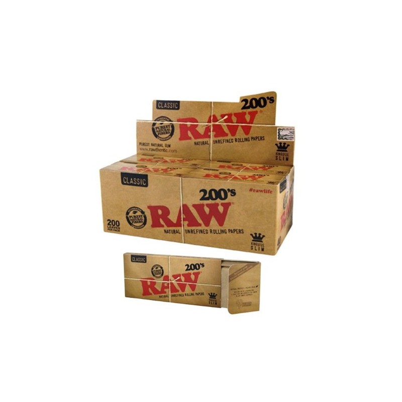 Raw King Size Slim 200&#039;s - Caja 40 Libritos